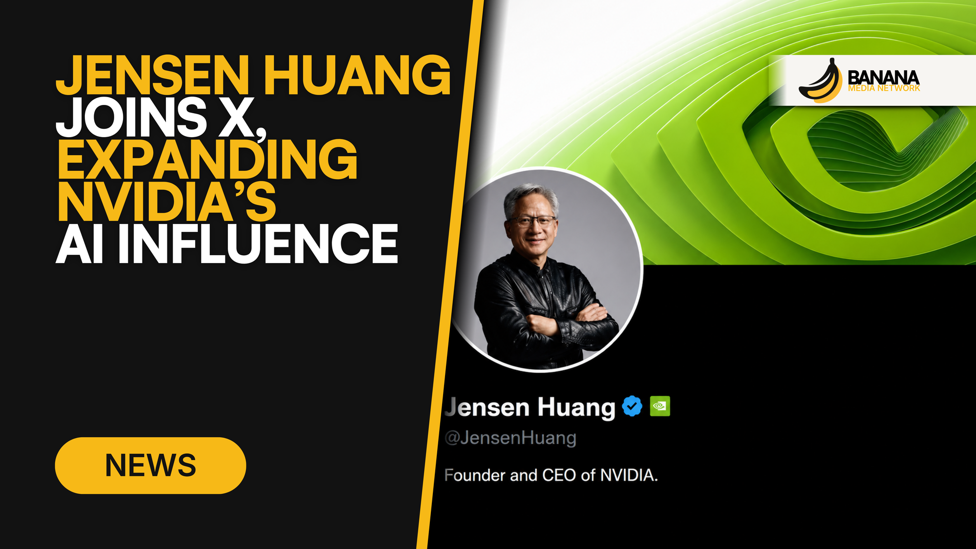 Jensen Huang Joins X, Expanding NVIDIA’s AI Influence