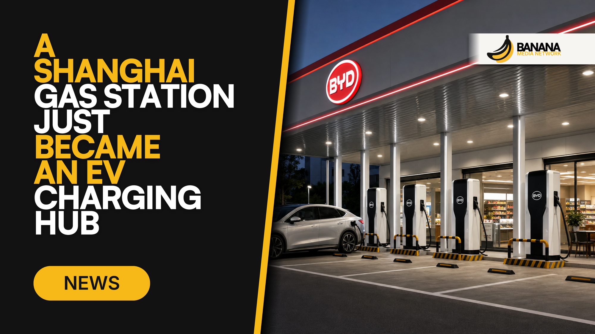 A Shanghai Gas Station Just Became an EV Charging Hub