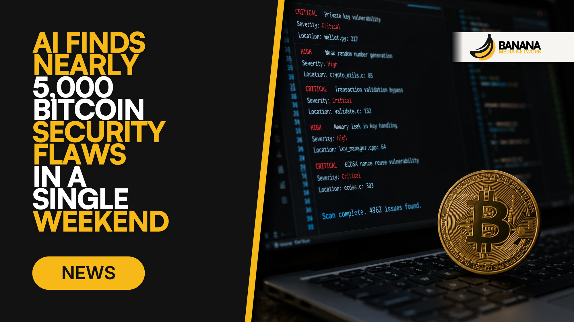 AI Finds Nearly 5,000 Bitcoin Security Flaws in a Single Weekend